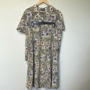 Vintage BICÉ Floral Green Shirt and Skirt Set